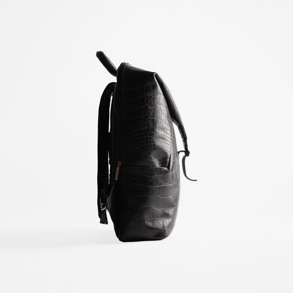 Black Croco Backpack