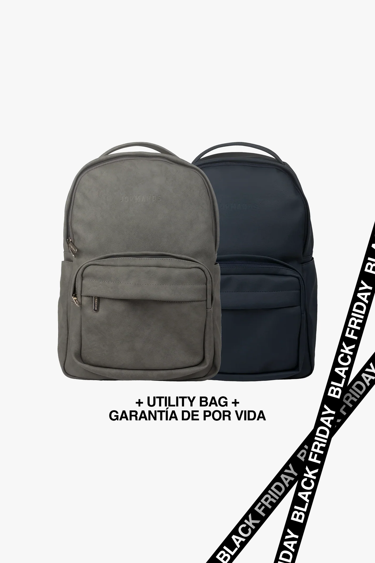 2X1 Backpack (Gray & dark blue) + Utility Bag + Garantía de por vida