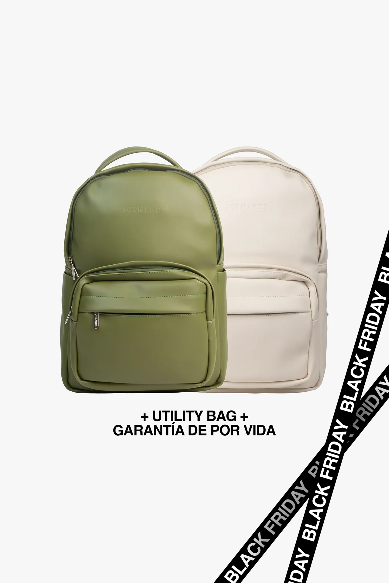 2X1 Backpack (Green & Bone) + Utility Bag + Garantía de por vida