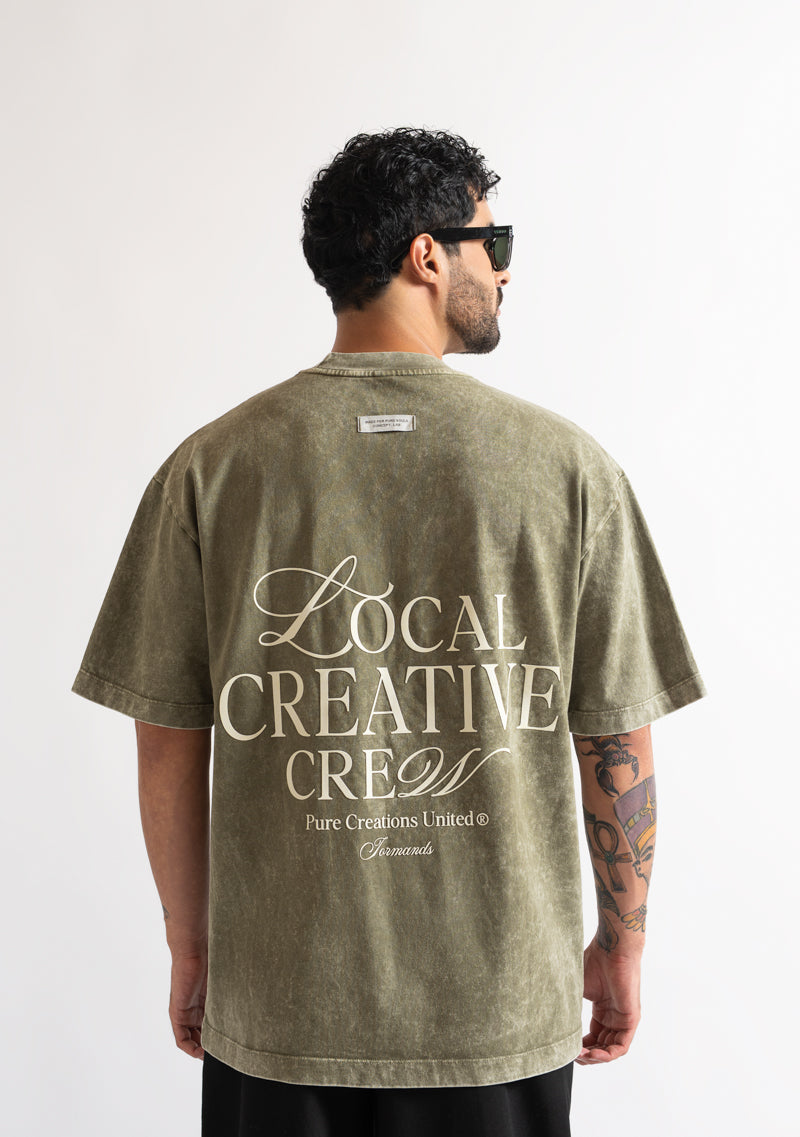 Local creative crew green t-shirt